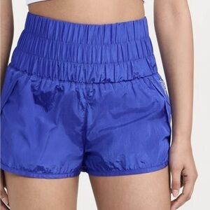 SOLD FP Movement by Free People Shiny Blue Athletic Shorts